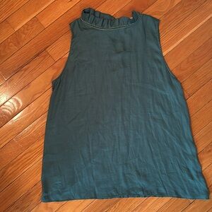 Teal High Neck Tank Top